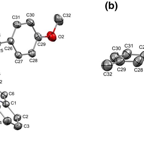 Ortep Drawings Of Molecular Structures Of 1 A And 2 B Thermal Download Scientific Diagram