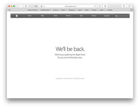 Apple Online Store Goes Down Hours Ahead Of The Iphone Event