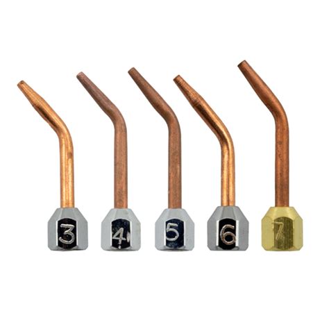 5 Pack 3 4 5 6 And 7 Tip To Suit Uweld Little Torch Micro