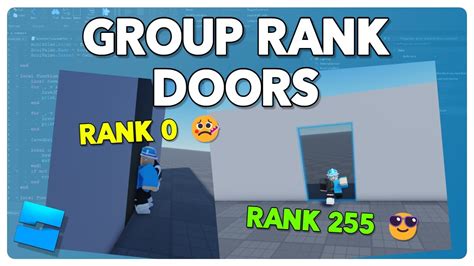 How To Make Group Rank Doors In Roblox Youtube