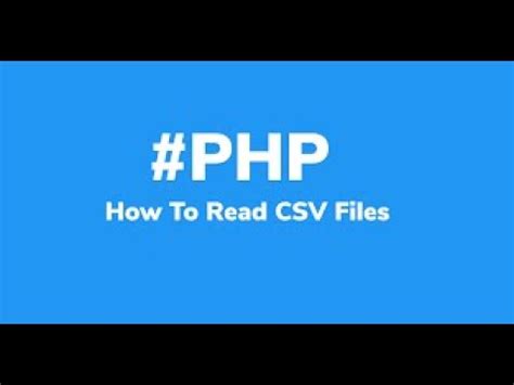 Working With CSV Files In PHP PHP Tutorials For Beginners YouTube