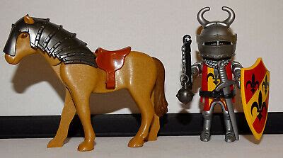 Playmobil Le Chevalier Fleur De Lys Cheval Armes Moyen Age