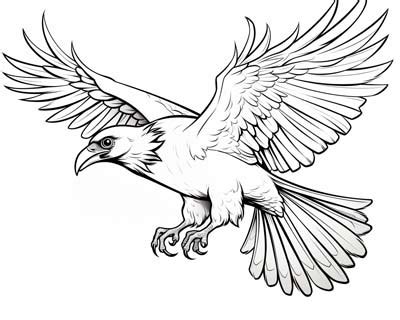 Raven Coloring Pages