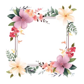 Colorful Flower Frame Free Illustration Colorful Flower Frame Png