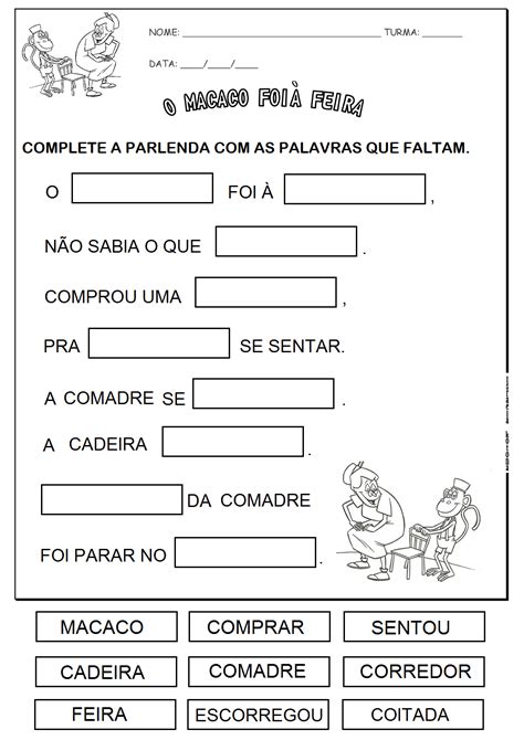 Aprendendo Fácil o macaco foi à feira