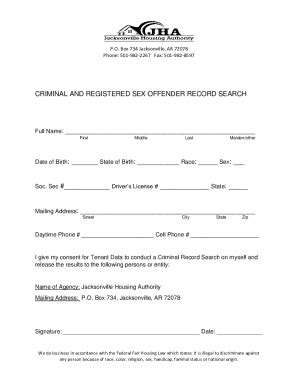 Fillable Online Sex Offender Information Arkansas Department Of Public Safety Fax Email Print