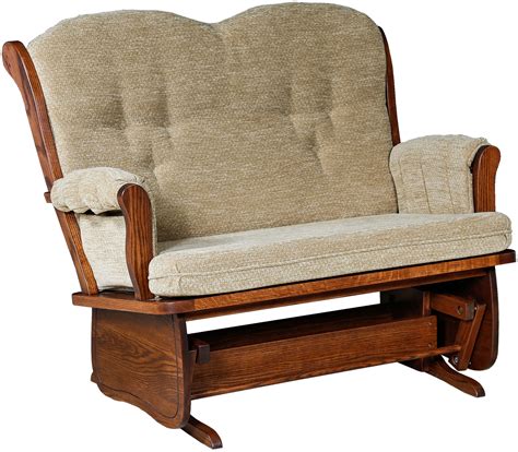 Swanback Amish Loveseat Glider Custom Amish Loveseat Glider