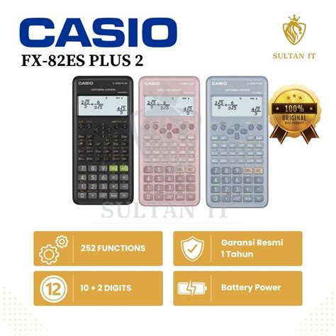 Jual Kalkulator Casio FX-82ES Plus 2nd Edition ORIGINAL , KALKULATOR ...