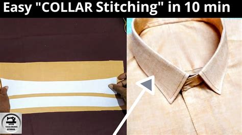 Easy Shirt Collar Stitching In 10 Min [tamil] Youtube