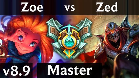 ZOE Vs ZED MID Legendary Perfect KDA 15 0 5 Korea Master Patch