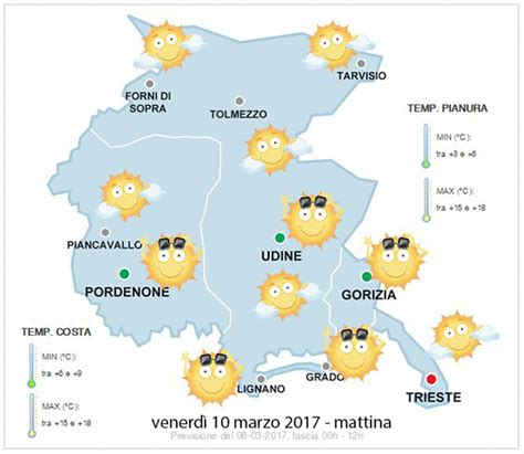 Meteo Udine Friuli Venezia Giulia Previsioni 8 9 10 11 12 Marzo