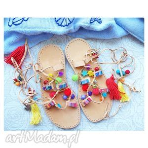 Buty handmade Paputy Kapcie bambosze boho prezent ღ art Madam pl