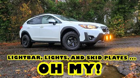 Adding A Light Bar Lights And Armor To Our 2022 Subaru Crosstrek Youtube