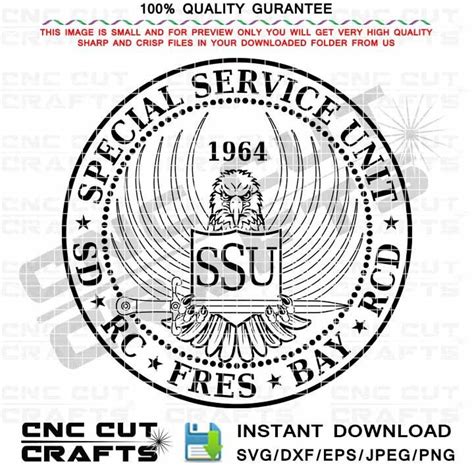 CDCR SSU Svg Logo Vector CDCR Special Service Unit Logo With Eagle Cnc ...