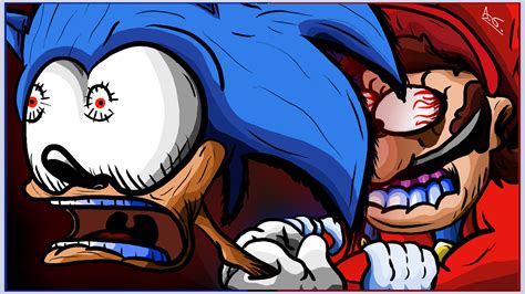 Mario Hugs Sonics Neck With His Hands By Mrsomebody On Newgrounds