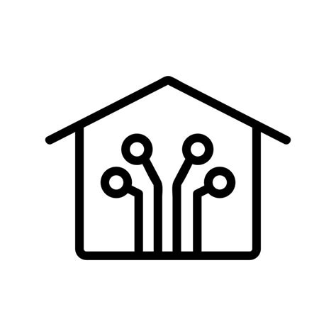 Smart House Icon Vector Isolated Contour Symbol Illustration 9683466