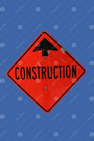 Construction Zone Ahead Sign Stock Photo - Image of sign, bright: 2057726