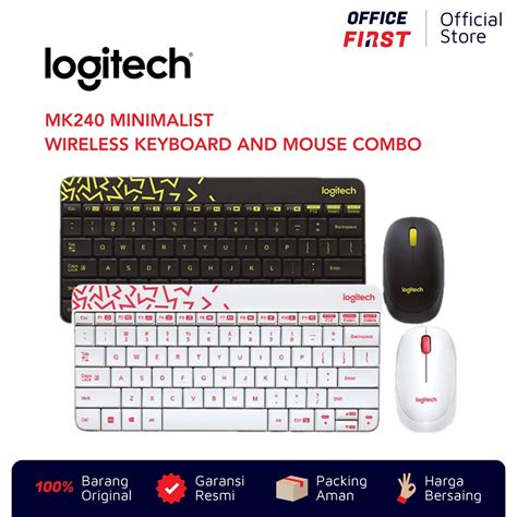 Jual Logitech Mk240 Minimalist Wireless Keyboard Mouse Combo Usb Mk 240 Shopee Indonesia