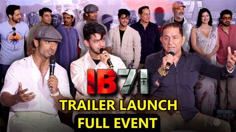 IB71 Official Trailer Launch Vidyut Jammwal Vishal Jeth YouTube