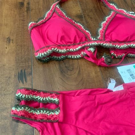 Becca Swim Pretty Becca Virtue Medina Crochet Bikini L Nwt Poshmark