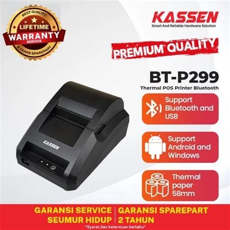 Jual Printer Bluetooth Kasir Thermal Mm Kassen Bt P Support