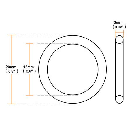 10 Stück schwarzer Gummi 20x 2 mm Öldichtung O Ringe Dichtungen