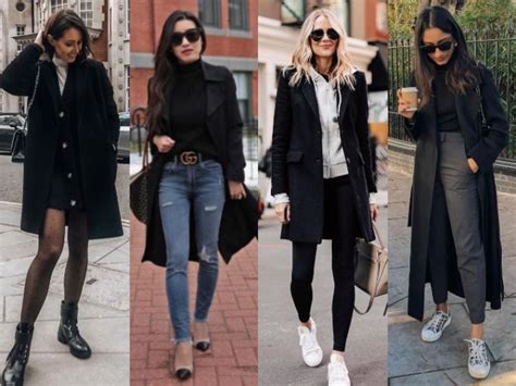 Outfits Casuales Con Abrigo Negro Para Invierno 2020 Actitudfem