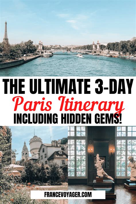 days  paris itinerary  hidden gems paris