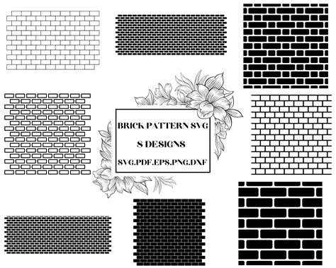 Brick Pattern Svg Bundle Brick Pattern Png Bundle Brick Pattern Clipart Brick Pattern Svg Cut