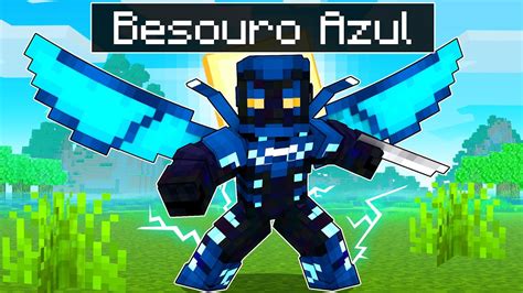 VIREI O BESOURO AZUL Por 24 HORAS No Minecraft YouTube