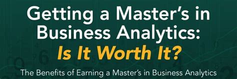 Masters In Business Analytics Msba Is It Worth It