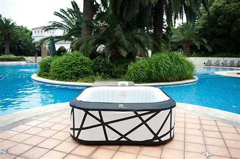 MSPA BOLD LOOKING Square Soho Bubble Inflatable Hot Tub Portable Spa Jacuzzi 930 Liters 6