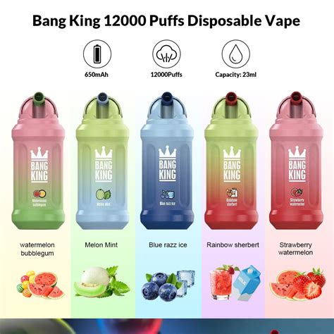 Bang King 12000 Puffs Disposable Vape 23ml Cbd Thc Hhc Device Supplier