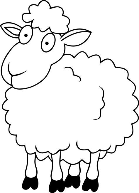 Printable Sheep Pattern Cut Out Sketch Coloring Page