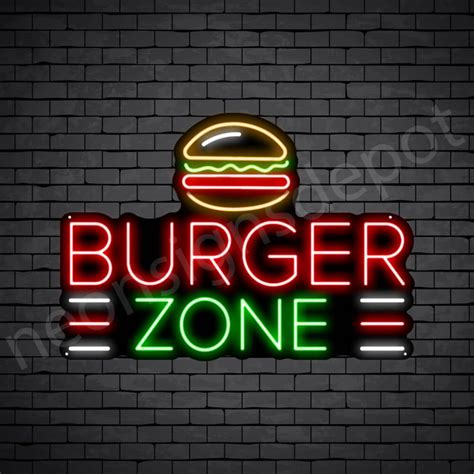 Burgers V2 Neon Sign Neon Signs Depot