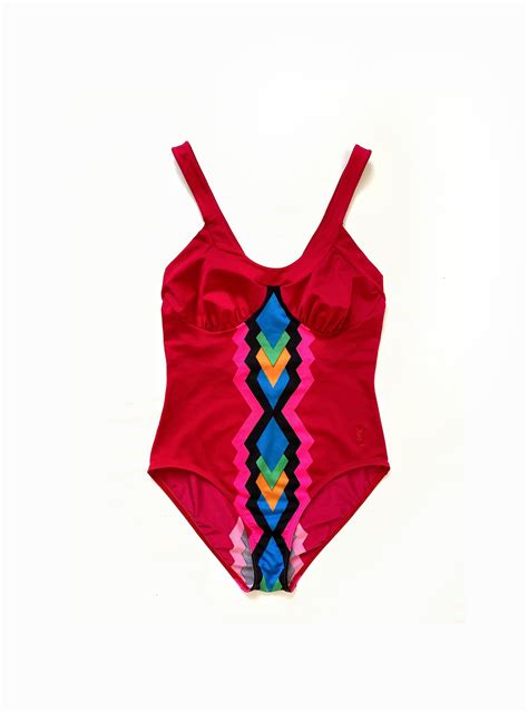 Yves Saint Laurent Vintage One-piece swimsuit, YSL swimwear, Ysl