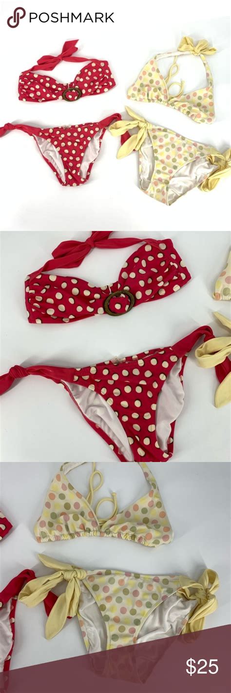 Victorias Secret Lot Of Two Polka Dot Bikinis Bikinis Polka Dot