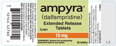 AMPYRA Dalfampridine Tablet Film Coated Extended Release