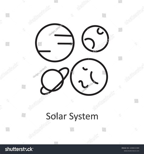 Solar System Vector Outline Icon Design Stock Vector (Royalty Free ...