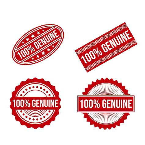 Premium Vector | 100 Genuine Rubber stamp Design