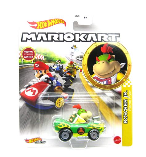 Hot Wheels Mario Kart Bowser Jr Flame Flyer grün Modelle Alles Gute