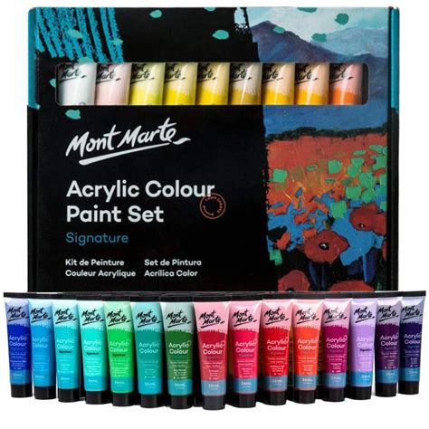 Mont Marte Juego de pintura acrílica metálica Premium 36ML x 36