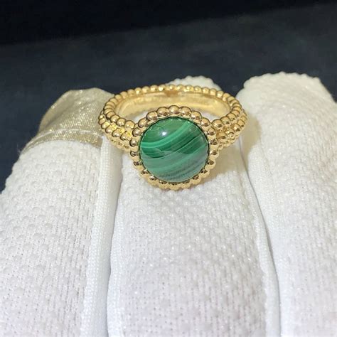 Van Cleef Arpels K Yellow Gold Malachite Perl E Couleurs Ring