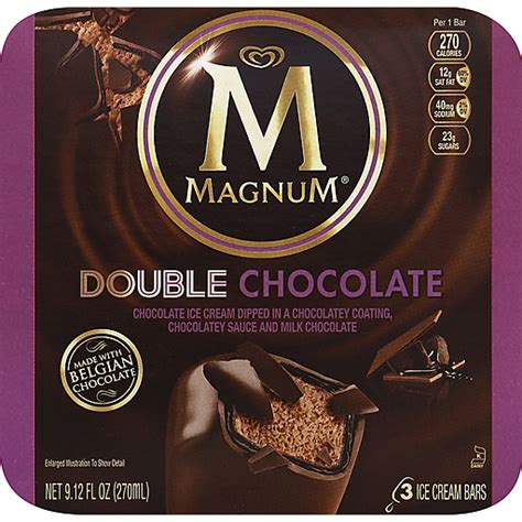 Magnum Double Chocolate Ice Cream Bars 3 Ct Sandwiches And Bars