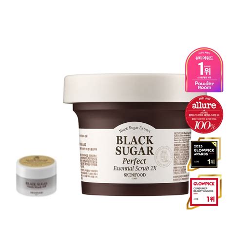 Skin food Black Sugar Perfect Essential Scrub 2X Set – PINKLAND