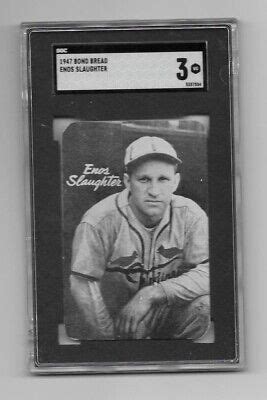 Bond Bread Enos Slaughter St Louis Cardinals Baseball Card Graded