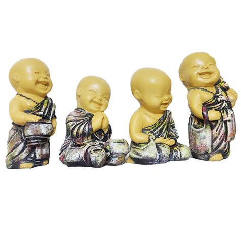 Decorify Set Of 4 Baby Laughing Buddha Statue Showpiece Figurine At Rs