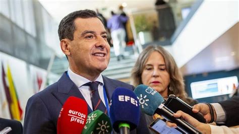 Juanma Moreno Exige En Bruselas M S Recursos Para Obras H Dricas Y