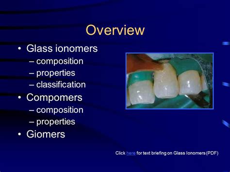 Dentistry Glassionomers Compomers