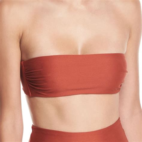 Mara Hoffman Swim Mara Hoffman Abigail Bikini Top In Rust Poshmark